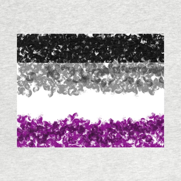 Asexual Flag Crosshatch Design by PurposelyDesigned